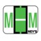 Nevs Tabbie - Filing Labels - Large - Letter M 1" x 1-1/4" Flr Green XA-T-M - alternate 1